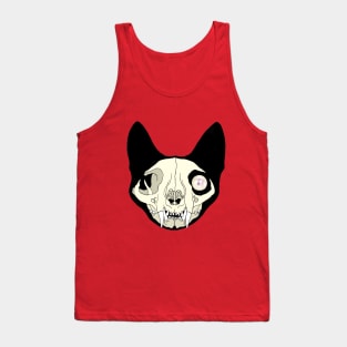 Cat Skull With Pearl Tank Top